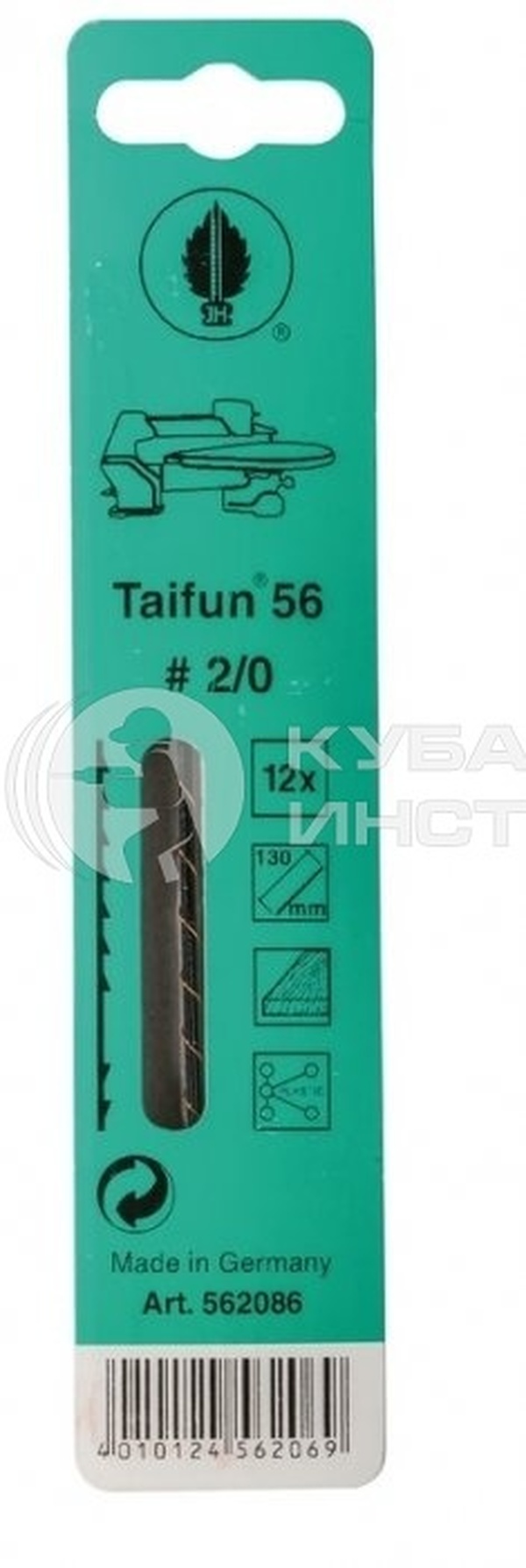 Пилки лобзиковые по дереву Jet Taifun 56 N2/0 0.62x0.29x130мм 30TPI  12шт  JH562086