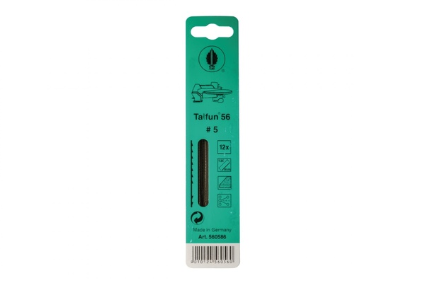 Пилки лобзиковые по дереву Jet Taifun 56 N5/0,97x0,40х130мм 13TPI  12шт  JH560586