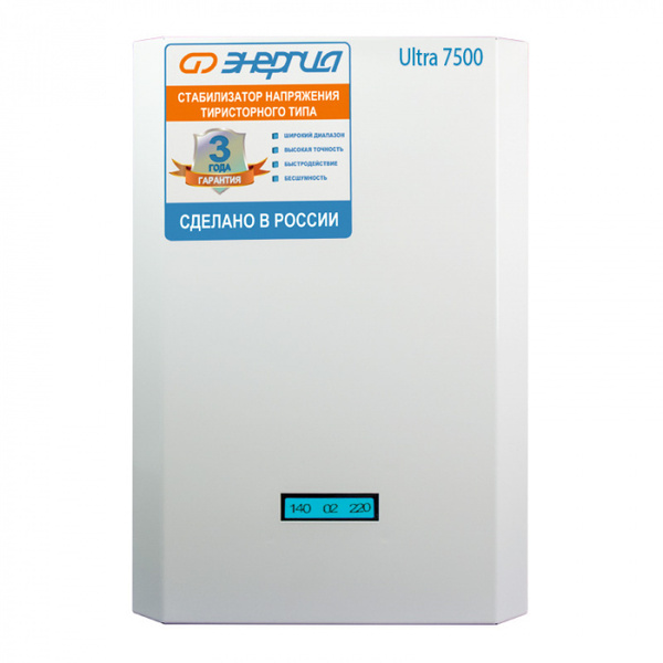 Стабилизатор напряжения Энергия 7500 BA Ultra тиристорный Е0101-0103