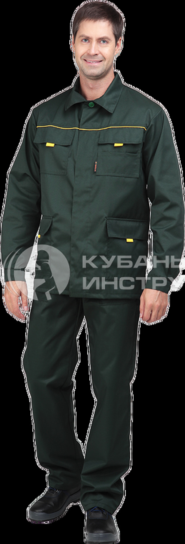 Костюм Вымпел-1 зеленый (куртка+брюки) (96-100, 170-176) Кос 522