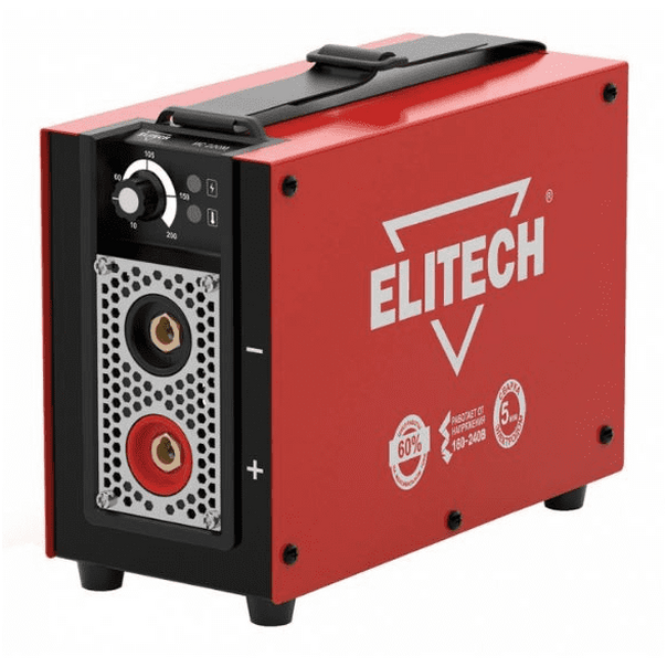 Сварочный инвертор Elitech ИС 180М Е1703.016.00 elitech ис 180м e1703 016 00 инвертор 140 250в 6 1квт 20 180а пв 180а 60% o1 6 5мм 2 7кг