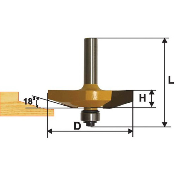 Фреза фигирейная горизонтальная Энкор 89*19мм хв.12мм 9329 фотографии