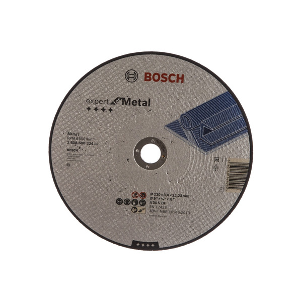 Круг отрезной по металлу Bosch Expert 230*3,0*22,2мм SLO 2608600324 bosch круг отрезной по металлу bosch expert 230 3 0 22 2мм slo 2608600226