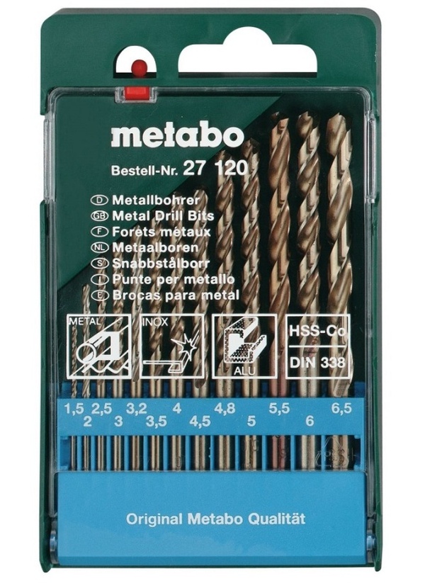 Набор сверл Metabo (13шт) 1,5-6,5мм 627120000