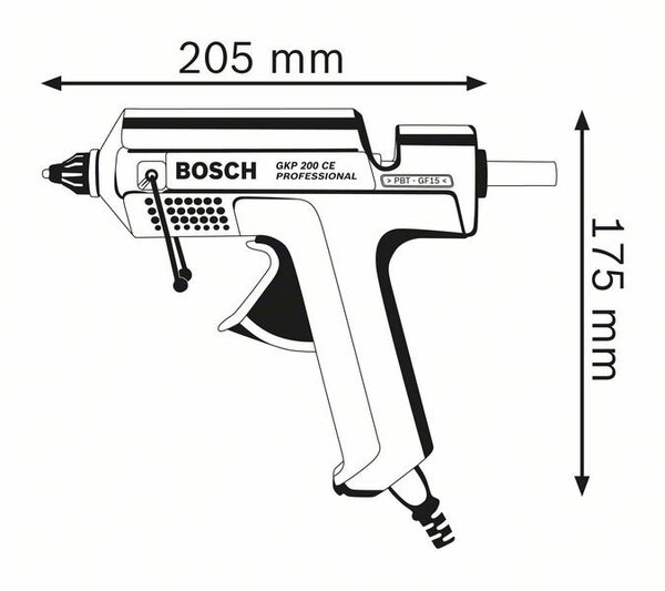 Клеевой пистолет Bosch GKP 200 C 0601950703