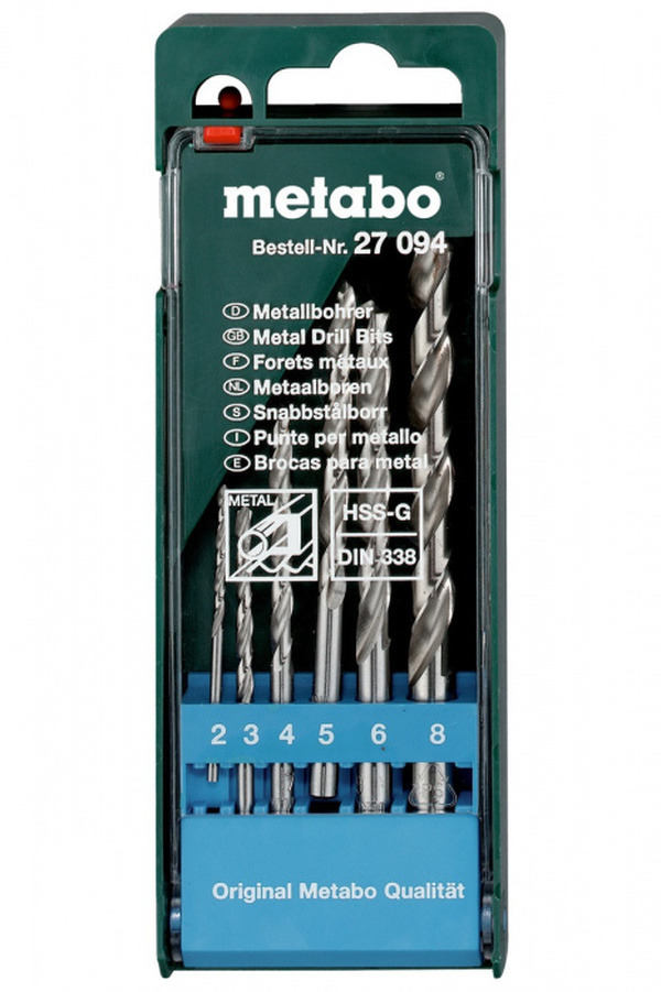 Набор сверл Metabo (6шт) 2-8мм 627094000