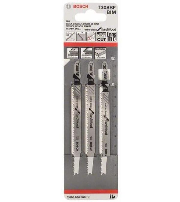 Пилки для лобзика Bosch Т308BF BIM  3шт  2608636568