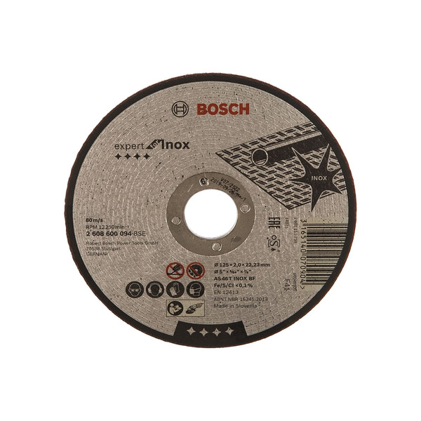 Круг отрезной Bosch Expert for Inox 125*2,0*22,2мм (GER) 2608600094