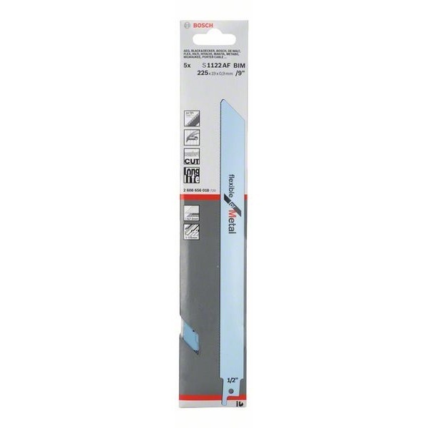 Полотно для сабельной пилы по металлу Bosch S1122AF  5шт  2608656018