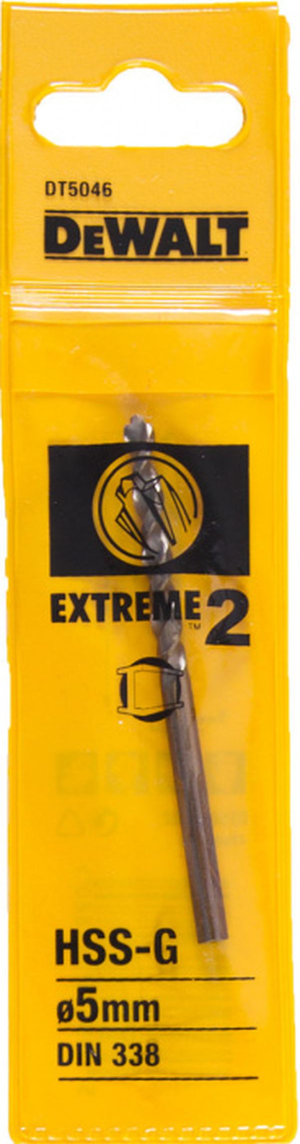 Сверло по металлу DeWalt Extreme2 HSS-G 5*46/86мм DT5046-QZ