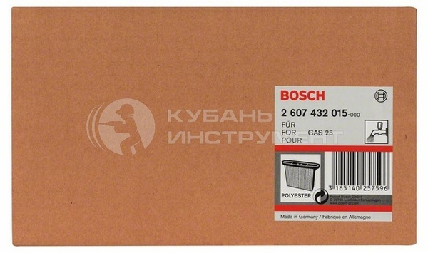 Фильтр Bosch для GAS 25 (мокрый) (2607432015)