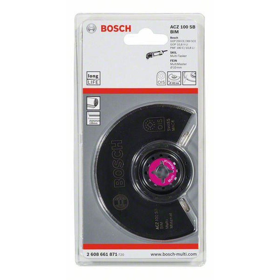 Нож сегментированный Bosch 100мм ACZ 100SB BiM 2608661871