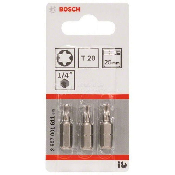 Бита Bosch 3 25мм TORX T20 XH 2607001611