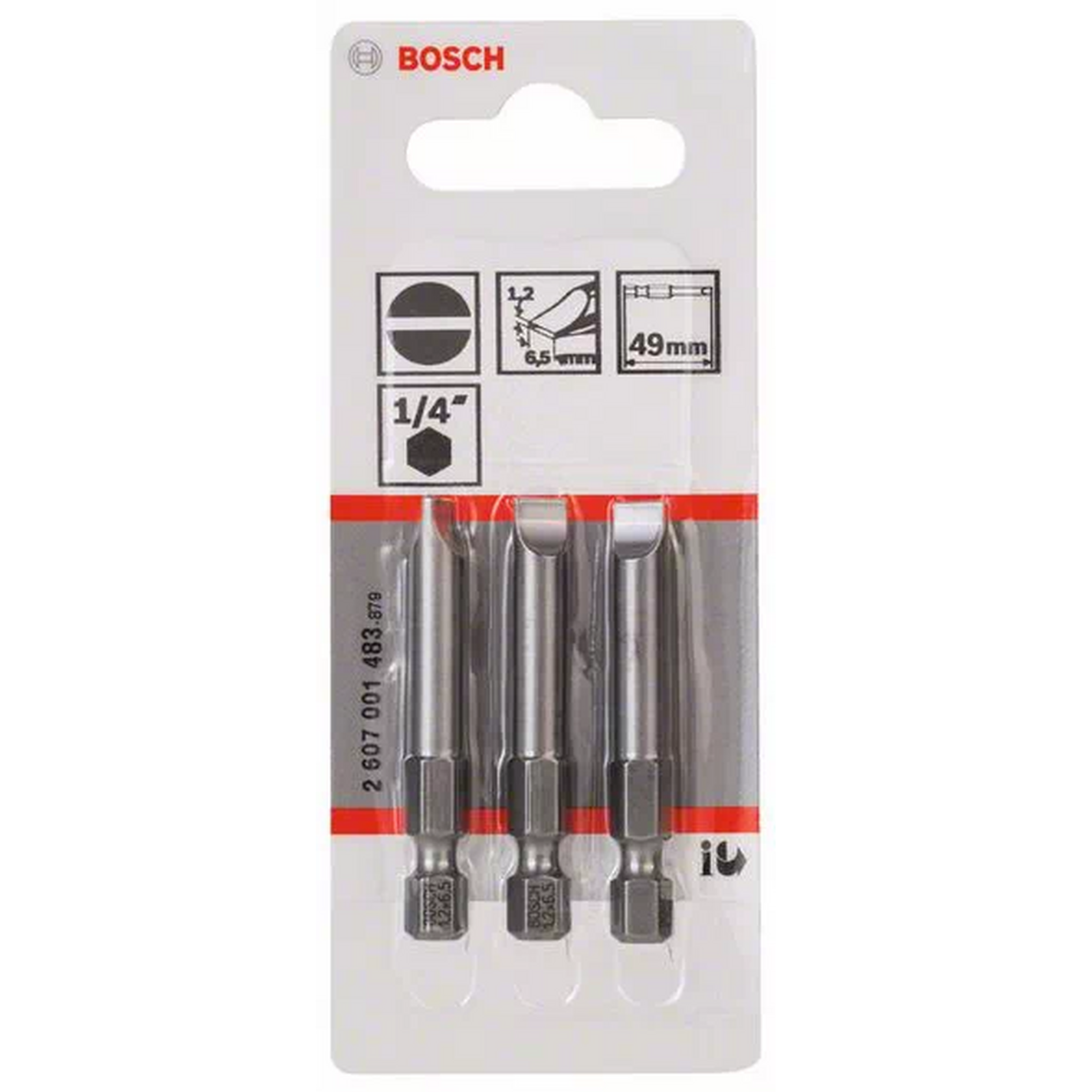Бита Bosch 3 49мм S 1.2х6.5 XH 2607001483