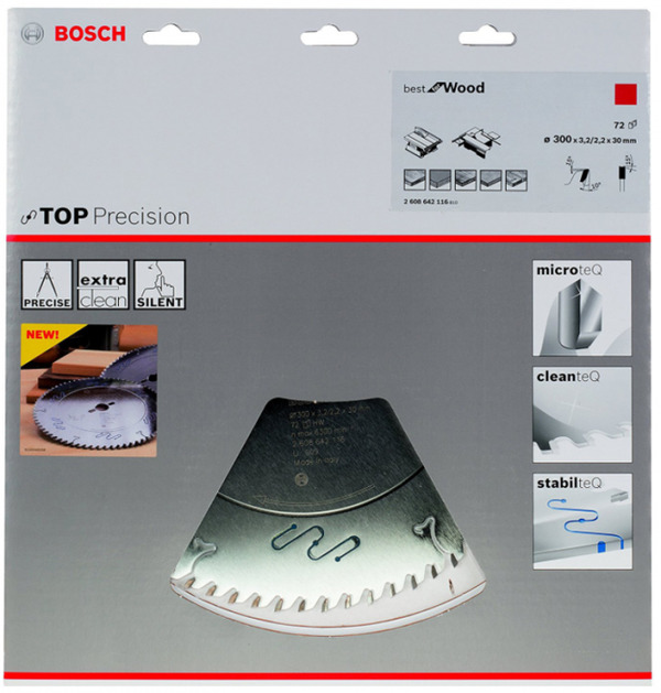 Диск пильный по дереву Bosch Pro 300*30*72Т 2608642116