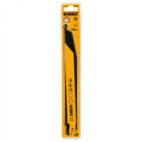 Полотно для сабельной пилы по металлу DeWalt S1022EF 203*1,4  5шт  DT2354-QZ