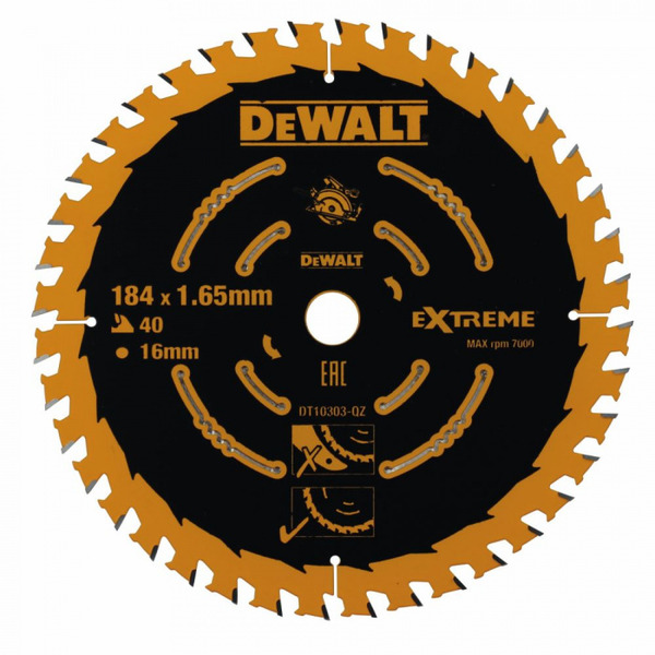 цена Диск пильный по дереву DeWalt 184/16 1.65 40 WZ +18° DT10303-QZ