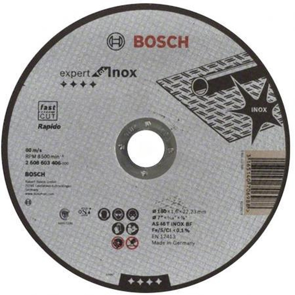 Круг отрезной Bosch Expert for Inox 180*1,6*22,2мм (GER) 2608603406