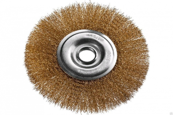 Корщетка латунированная FIT 125*22,2мм  колесо  39065