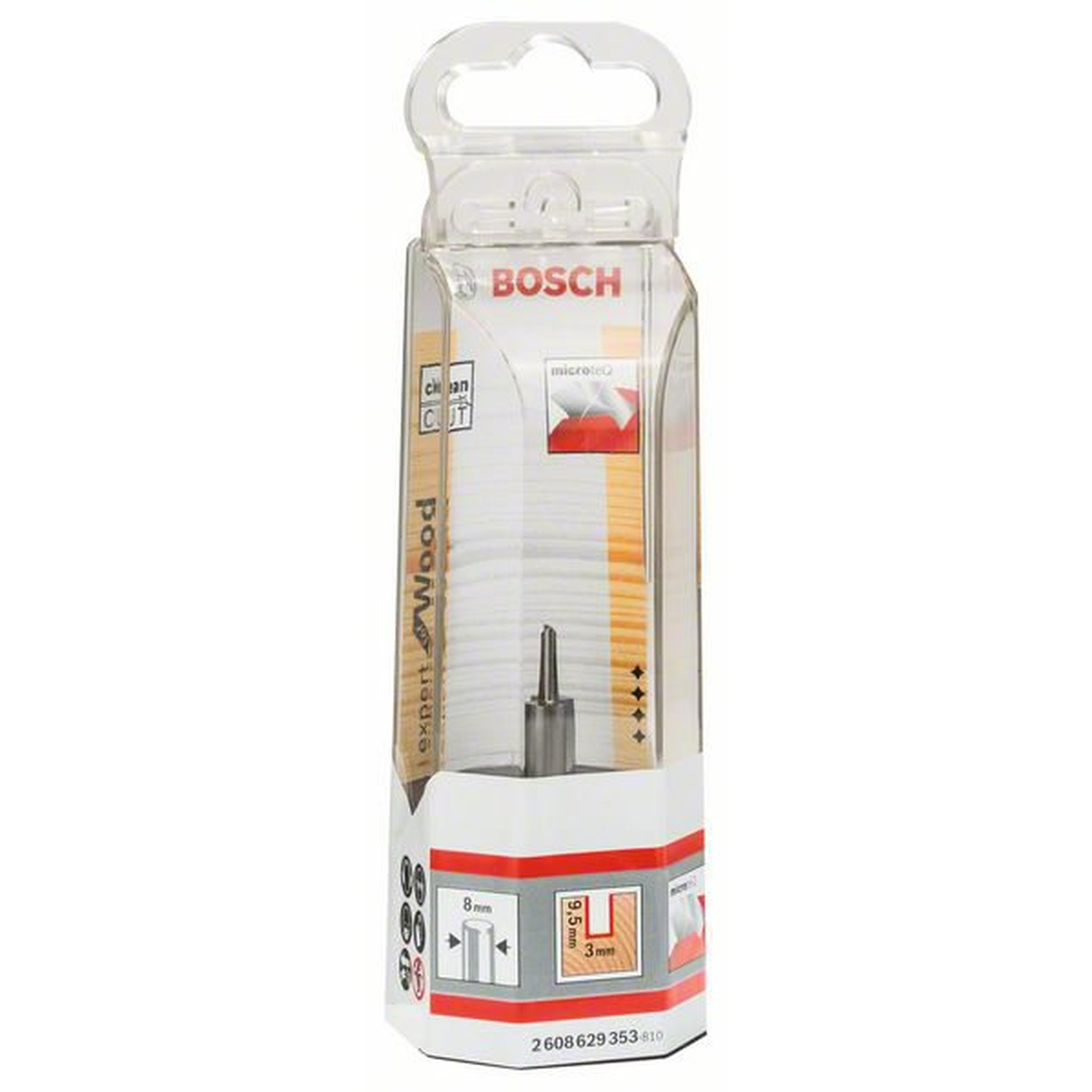 Фреза пазовая Bosch Expert S8/D3/L9,5 2608629353 фреза пазовая bosch std s8 d7 l20