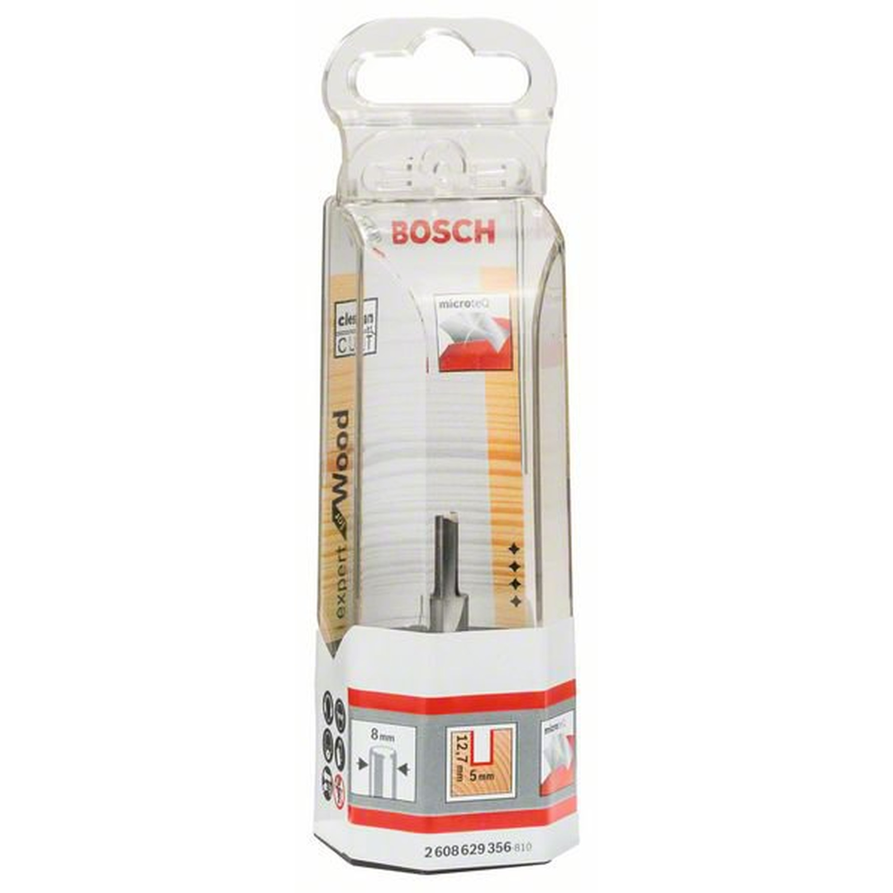 Фреза пазовая Bosch Expert S8/D5/L12,7 2608629356 фреза пазовая bosch std s8 d7 l20