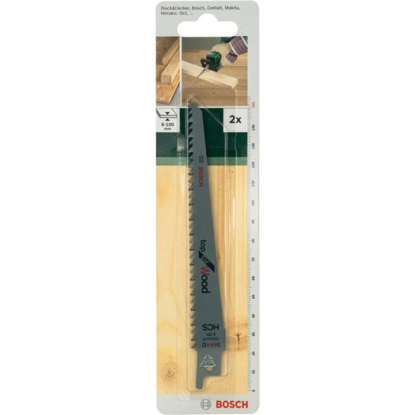 Полотно для сабельной пилы по дереву Bosch S644D DIY  2шт  2609256701
