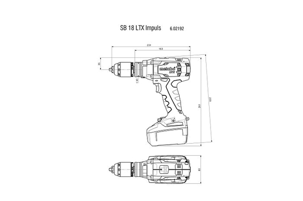 Аккумуляторная дрель-шуруповерт Metabo SB 18 LTX Impuls (без АКБ и ЗУ) 602192890