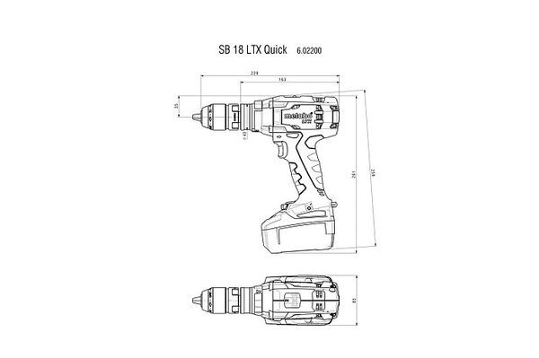 Аккумуляторная дрель-шуруповерт Metabo SB 18 LTX Quick (без АКБ и ЗУ) 602200890