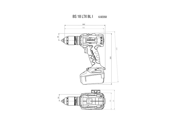 Аккумуляторная дрель-шуруповерт Metabo BS 18 LTX BL I 602350650