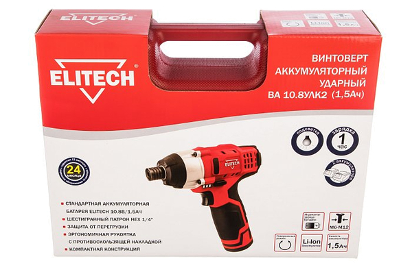 Аккумуляторный шуруповерт Elitech ВА 10.8УЛК2 купить в интернет ...