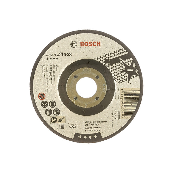 Круг обдирочный Bosch Inox 125*6мм  вогнутый  2608602488