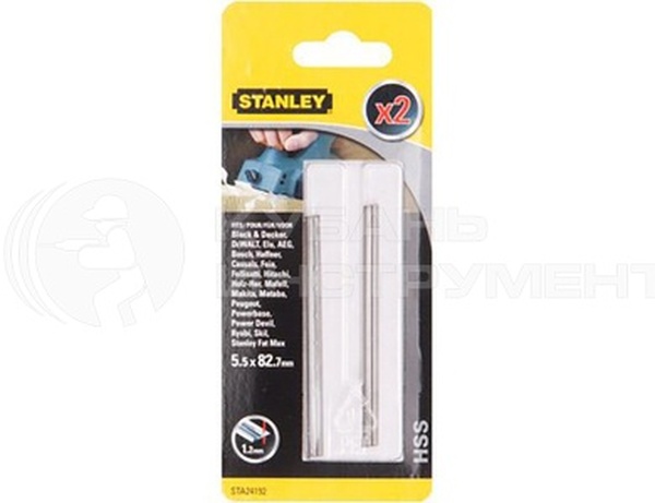Ножи для рубанка Stanley HSS 5,5*82*1,2мм STA 24192