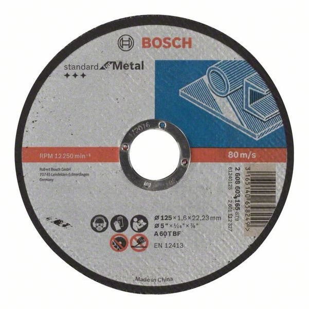 Круг отрезной по металлу Bosch Standard 125*1,6*22,2мм  CHI  2608603165