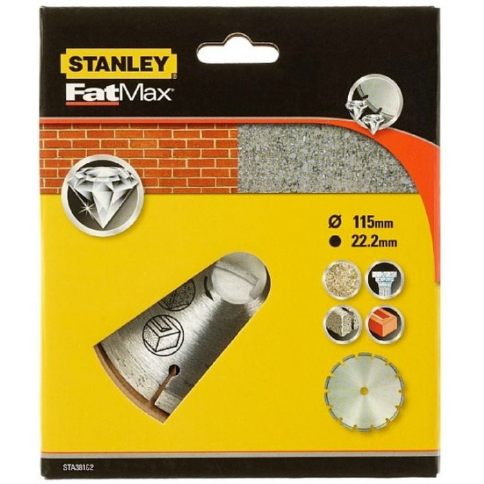 Диск алмазный Stanley Fatmax 115*22.2 STA38162-XJ диск алмазный зубр 36652 115