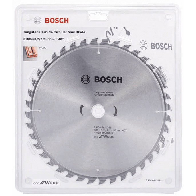 Диск пильный по дереву Bosch ECO 305*30-40T 2608644385 диск пильный bosch eco al 305 ммx30 мм 96зуб 2608644396