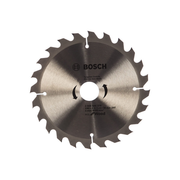 Диск пильный Bosch ECO WO 190*30*24T 2608644376 диск пильный bosch eco al 190 ммx20 мм 54зуб 2608644390