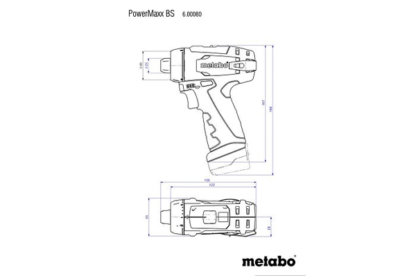 Аккумуляторная дрель-шуруповерт Metabo PowerMaxx BS 600080510