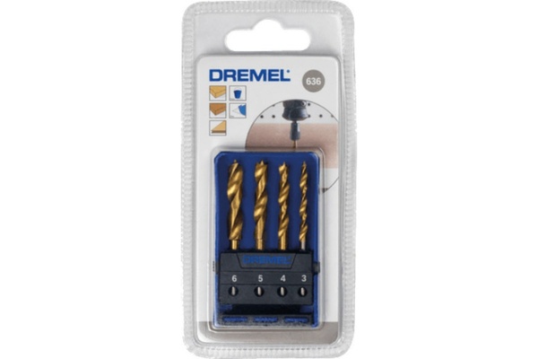 Набор сверл по дереву Dremel  4 шт  3-6мм 26150636JA