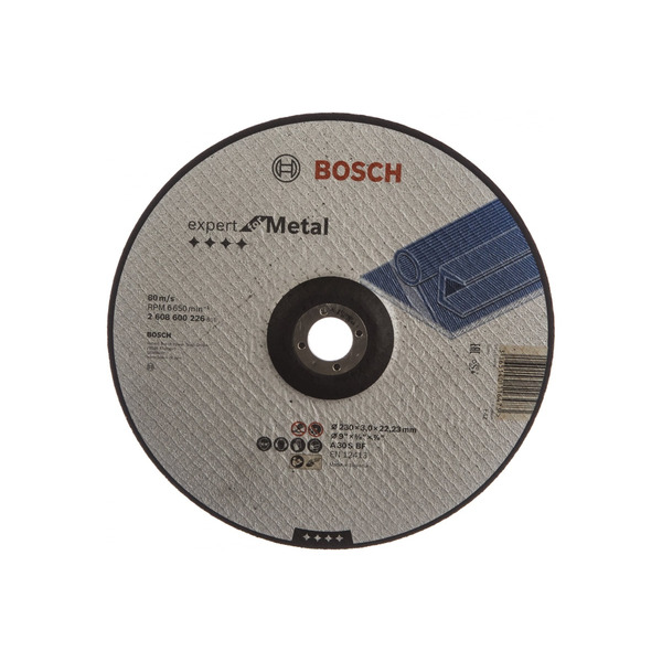 Круг отрезной по металлу Bosch Expert 230*3,0*22,2мм SLO 2608600226 круг отрезной по металлу bosch expert 125 1 6 22 2мм slo 2608600219
