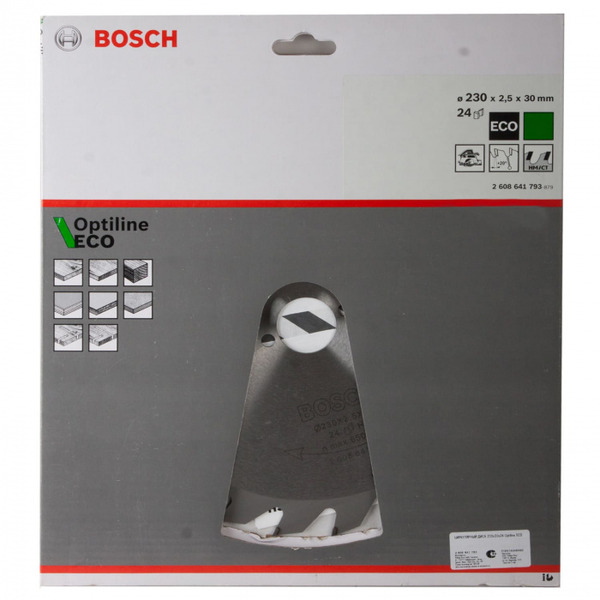 Диск пильный по дереву Bosch Optiline 230*30*24 2608641793