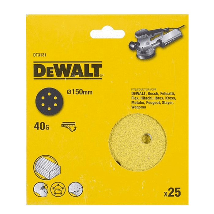 Круг шлифовальный DeWalt 150мм P40 DT3131-QZ