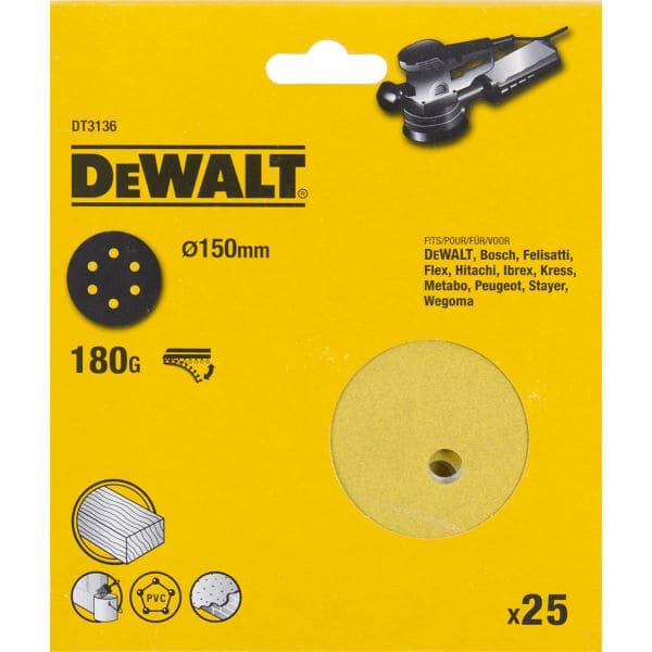 Круг шлифовальный DeWalt 150мм 180G DT3136-QZ