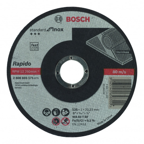 Круг отрезной Bosch Standard for Inox 125*1,0*22,2мм (CHI) 2608603171