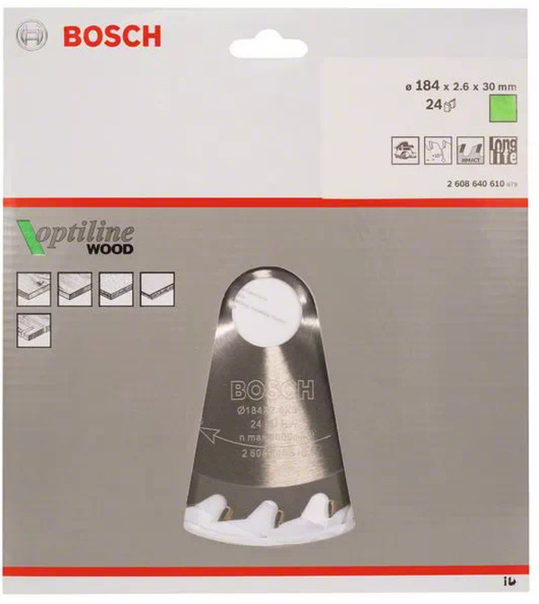 Диск пильный Bosch STD WO 184*30*24T 2608640610