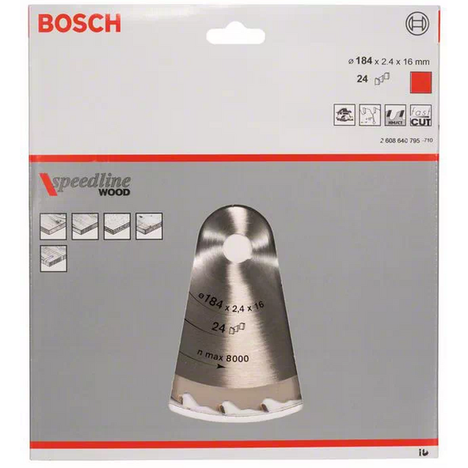 Диск пильный Bosch STD SWO 184*16*24T 2608640795