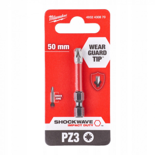 Насадка Milwaukee Shockwave PZ3 50мм 4932430870 бита milwaukee ph 2х50 shockwave