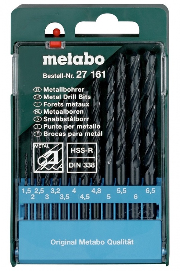 Набор сверл по металлу Metabo (13шт) 1,5-6,5мм 627161000