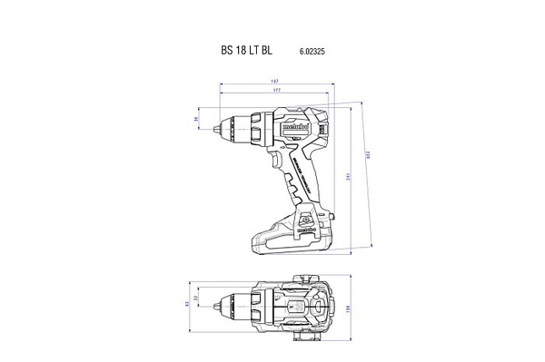 Аккумуляторная дрель-шуруповерт Metabo BS 18 LT BL 602325820