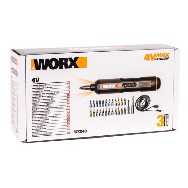 Аккумуляторная отвертка WORX 4В 5Нм WX240