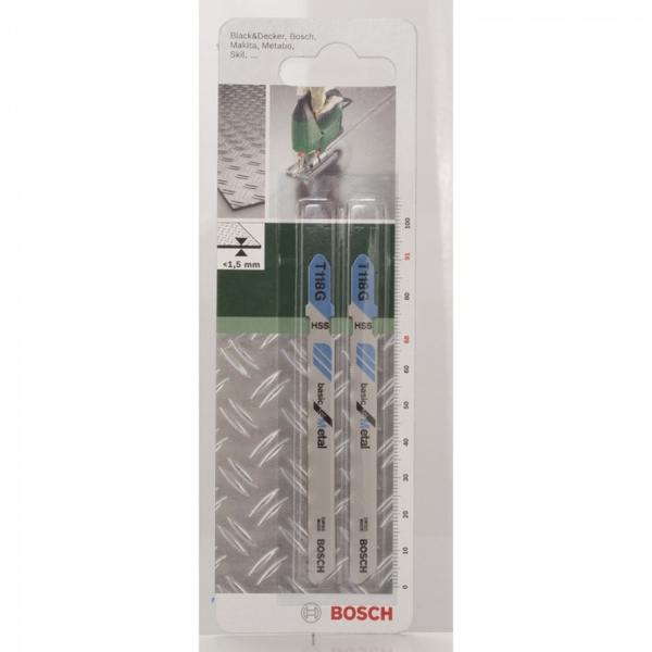 Пилки для лобзика Bosch T118G HSS DIY (2шт) 2609256731